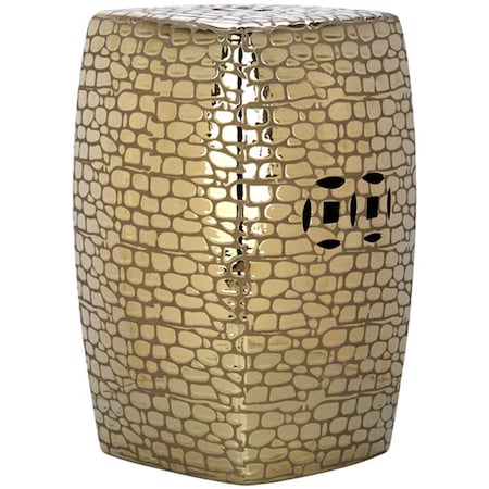 Safavieh Jasmine Garden Stool- Plated Gold - 20 x 13 x 13 in. ACS4544A